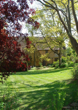 Garden Lawn with trees
